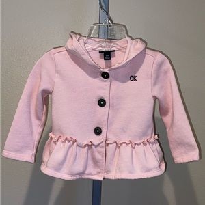 Calvin Klein Jeans Pink Girl’s Hoodie Jacket, Size 18 Months